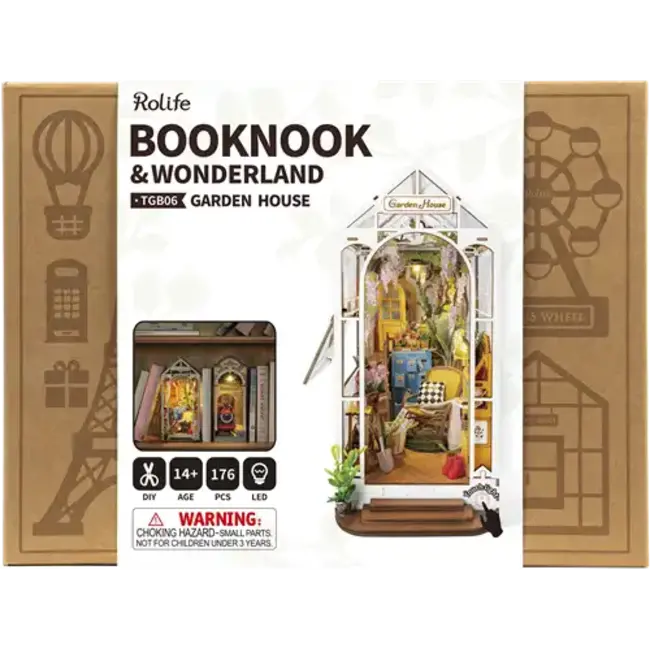 Robotime Houten Bouwpakket Book Nook Garden House