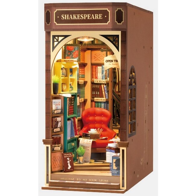 Robotime Houten Bouwpakket Book Nook Shakespeare's Bookstore
