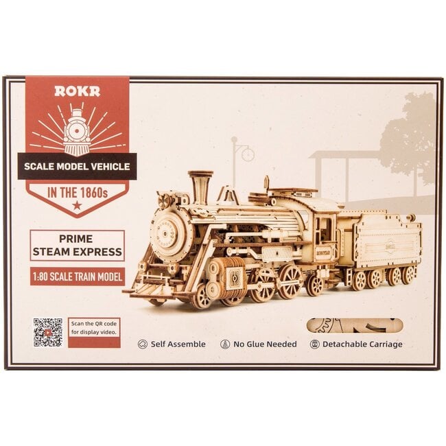 Robotime Houten Bouwpakket Prime Steam Express