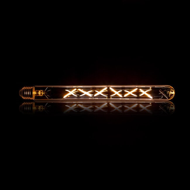 WoonStijl Lichtbron LED filament buis 30 cm - E27 4W 2100K 280lm dimbaar/Amberkleurig glas