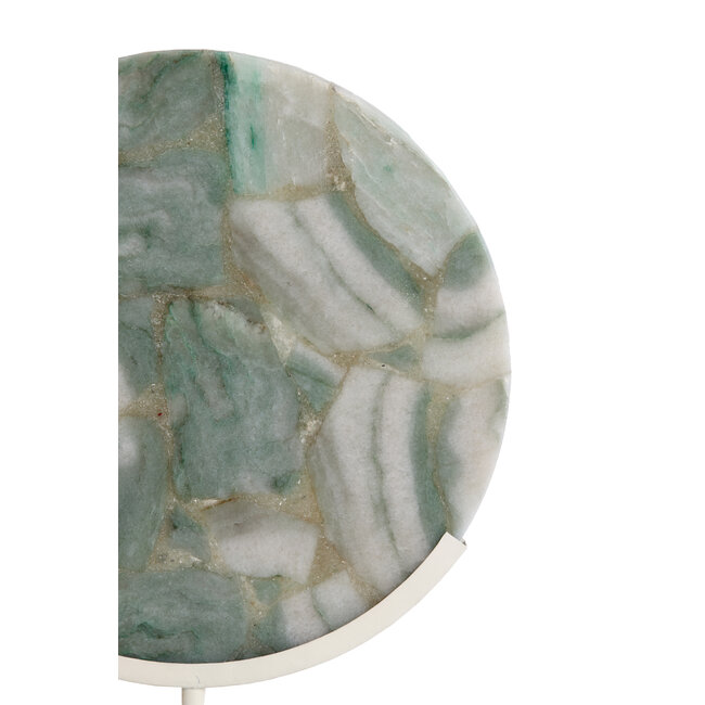 Light en Living Ornament op voet 35x12x50 cm GOUYA in Groen Agaat en Crème