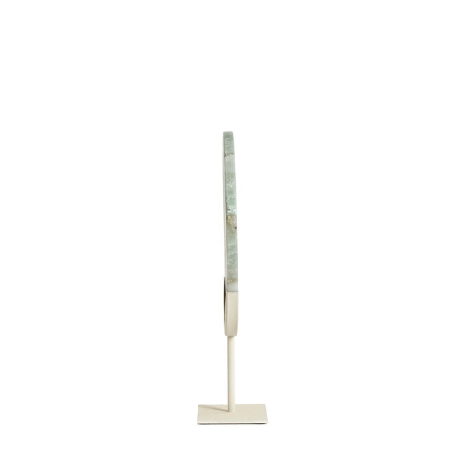 Light en Living Ornament op voet 35x12x50 cm GOUYA in Groen Agaat en Crème