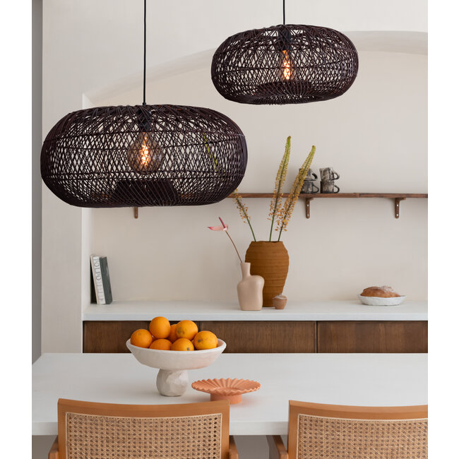 Good&Mojo Hanglamp Arizona bamboe ø70 burgundy L