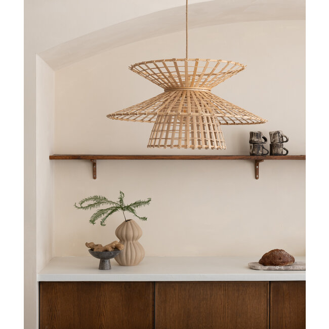 Good&Mojo Hanglamp Machu Picchu bamboe ø57xh.27cm naturel
