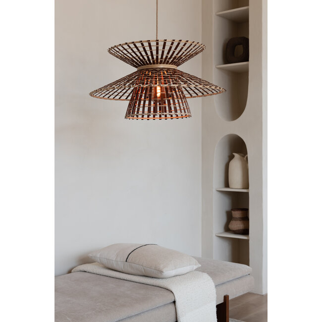 Good&Mojo Hanglamp Machu Picchu bamboe ø57xh.27cm naturel bruin