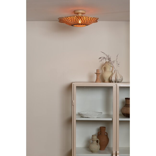 Good&Mojo Plafondlamp Madura bamboe ø44x12cm naturel bruin S