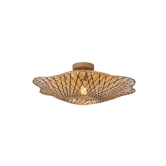Good&Mojo Plafondlamp Madura bamboe ø60x15cm naturel bruin M