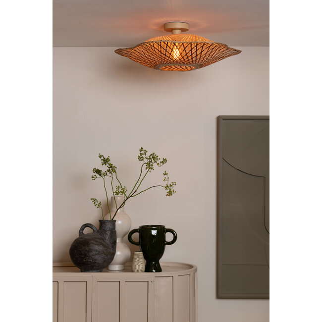Good&Mojo Plafondlamp Madura bamboe ø60x15cm naturel bruin M