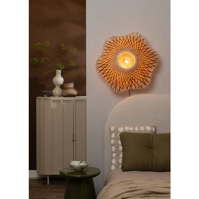 Good&Mojo Wandlamp Madura bamboe ø60x15cm naturel bruin M