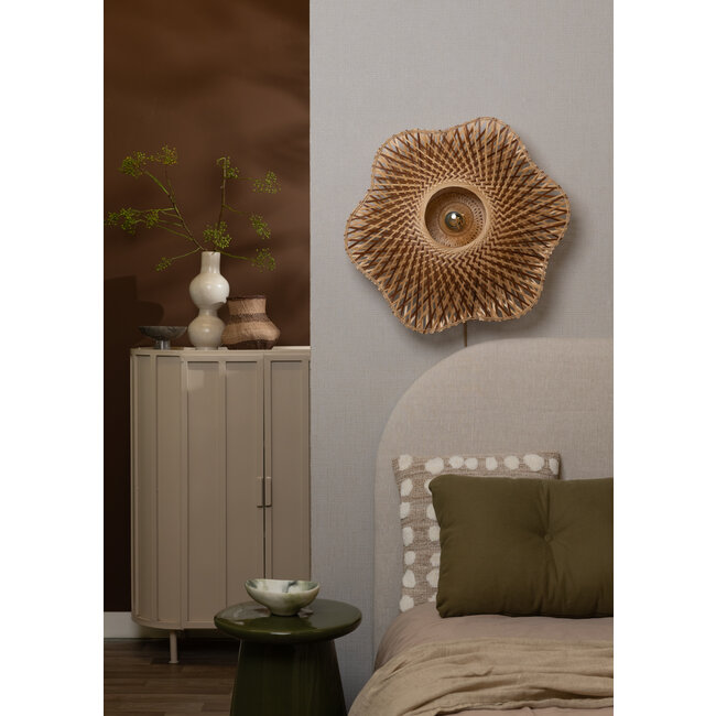Good&Mojo Wandlamp Madura bamboe ø60x15cm naturel bruin M