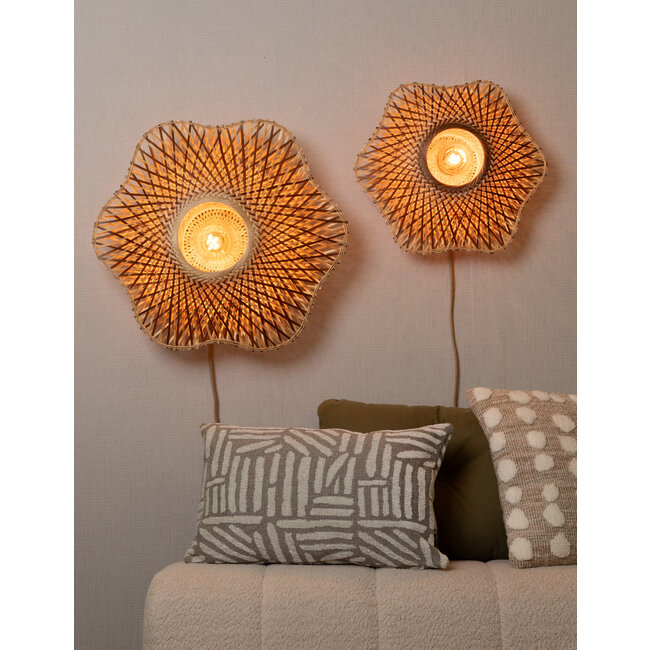 Good&Mojo Wandlamp Madura bamboe ø60x15cm naturel bruin M