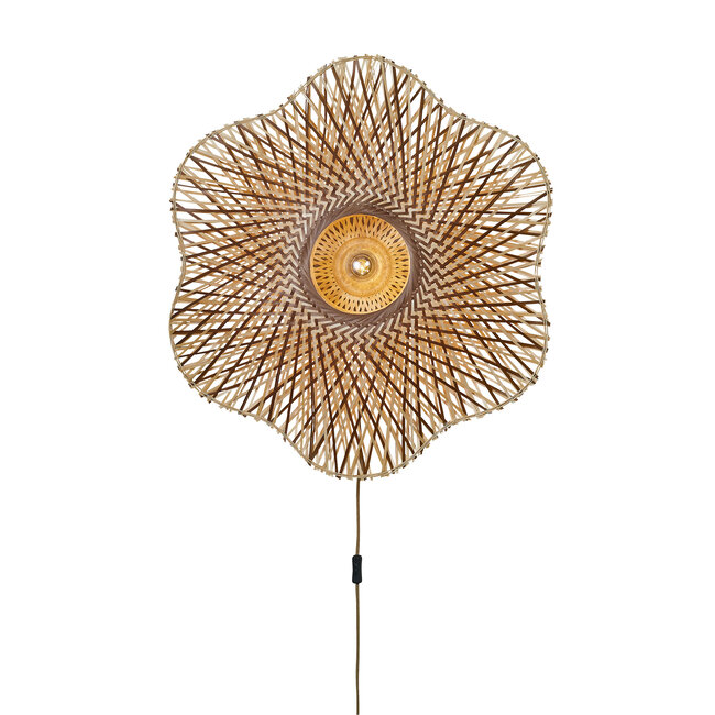 Good&Mojo Wandlamp Madura bamboe ø87x20cm naturel bruin L