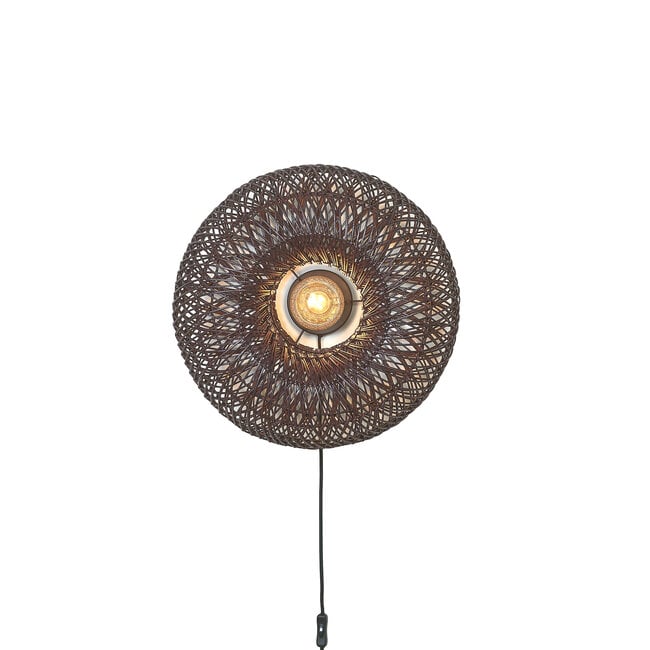Good&Mojo Wandlamp Arizona bamboe ø50x23cm burgundy S