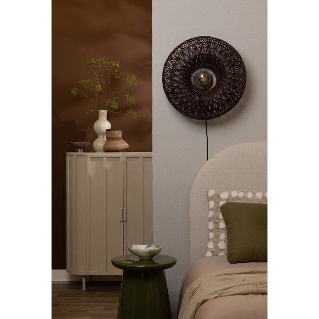 Good&Mojo Wandlamp Arizona bamboe ø50x23cm burgundy S
