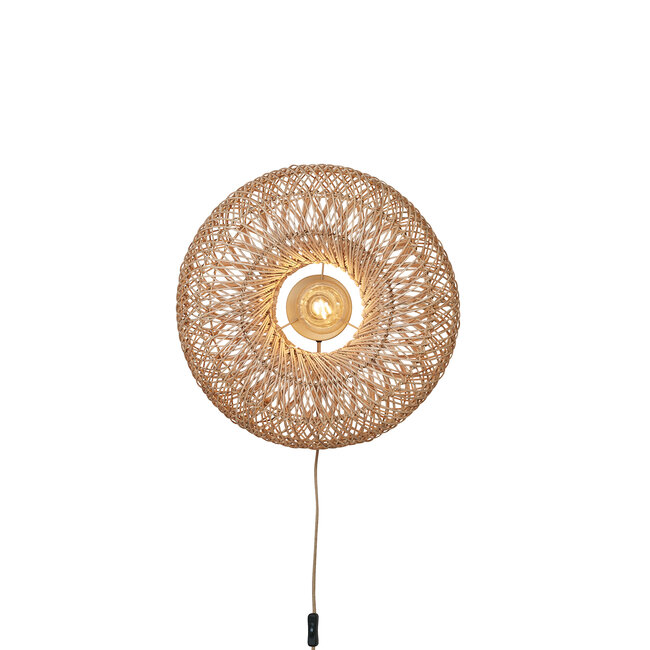 Good&Mojo Wandlamp Arizona bamboe ø50x23cm naturel S