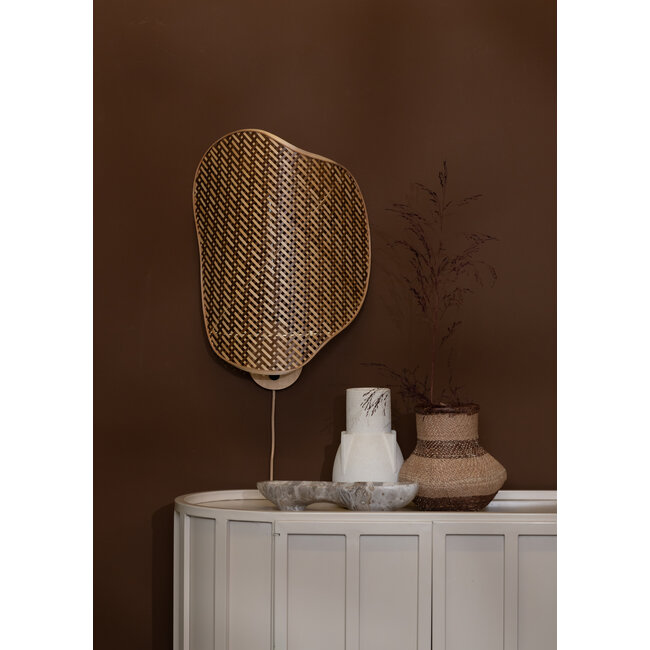 Good&Mojo Wandlamp Kinabalu bambo 40x10xh.50cm naturel bruin