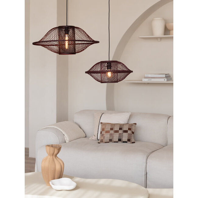 Good&Mojo Hanglamp Maui bamboe  burgundy S