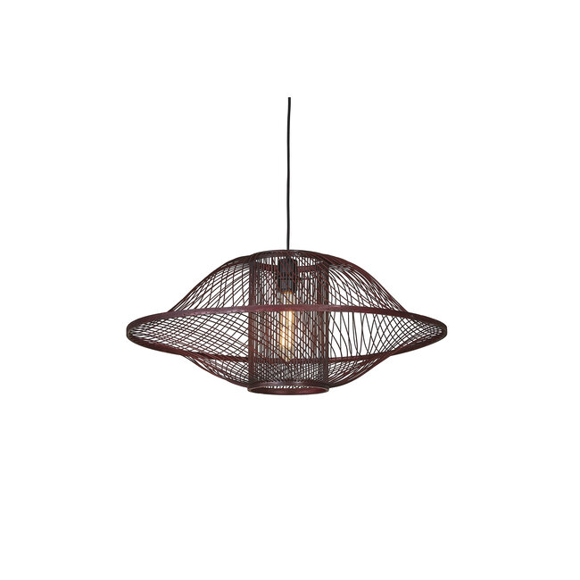Good&Mojo Hanglamp Maui bamboe ø70xh.30cm burgundy L