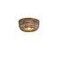 Good&Mojo Plafondlamp Barbados bamboe/halfrond kap ø35xh.15cm naturel/bruin