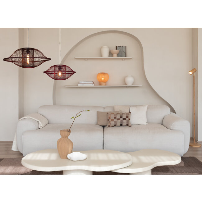 Good&Mojo Hanglamp Maui bamboe ø70xh.30cm burgundy L