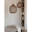 Good&Mojo Hanglamp Mendoza bamboe/kap ø35xh.35cm nat/burgundy. S