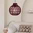 Good&Mojo Hanglamp Mendoza bamboe ø35xh.35cm burgundy S