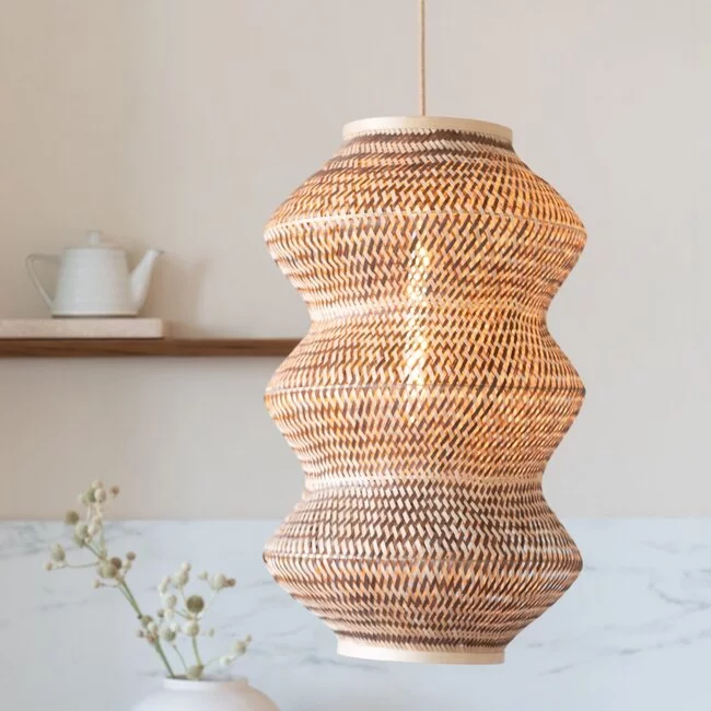 Good&Mojo Hanglamp Barbados bamboe ø40xh.67cm naturel /bruin XL