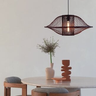 Good&Mojo Hanglamp Maui bamboe ø70xh.30cm burgundy L