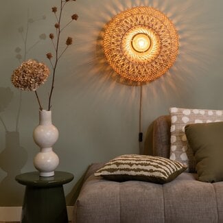 Good&Mojo Wandlamp Arizona bamboe ø50x23cm naturel S