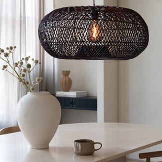 Good&Mojo Hanglamp Arizona bamboe ø70 burgundy L