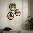 WoonStijl Wandschap round set van 3