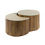 WoonStijl Salontafel set van 2 halfrond Nuovo travertin