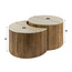 WoonStijl Salontafel set van 2 halfrond Nuovo travertin