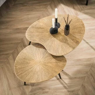 WoonStijl Salontafel set van 2 niervormig ray metal