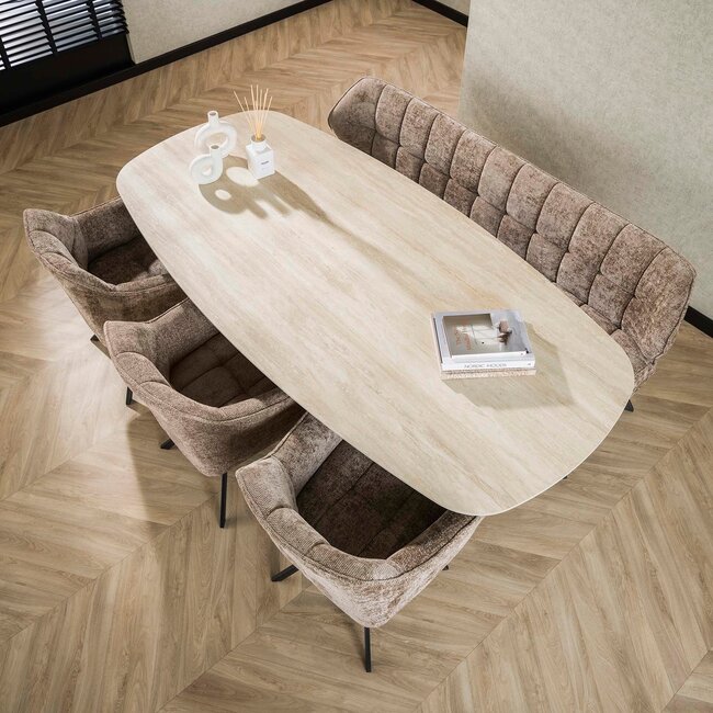 WoonStijl Eetkamertafel 215 deens ovaal Romano