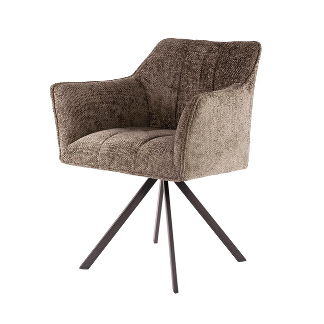 WoonStijl Armstoel raster draaibaar Rich Taupe