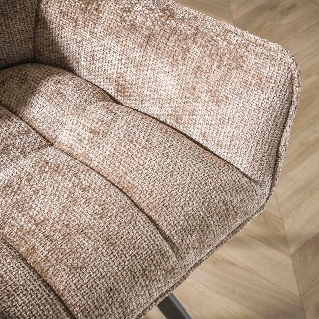 WoonStijl Armstoel raster draaibaar Rich Champagne