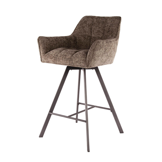 WoonStijl Barstoel raster draaibaar Rich Taupe