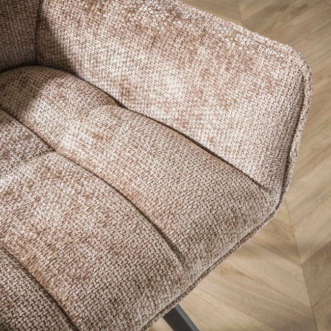 WoonStijl Barstoel raster draaibaar Rich Champagne