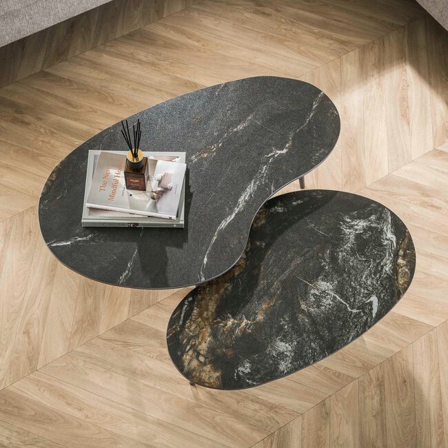 WoonStijl Salontafel set van 2 niervormig fossil