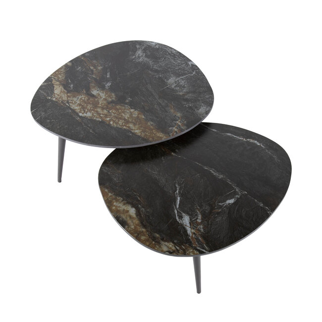 WoonStijl Salontafel set van 2 organisch fossil