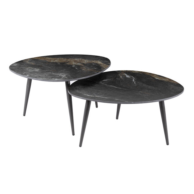 WoonStijl Salontafel set van 2 organisch fossil