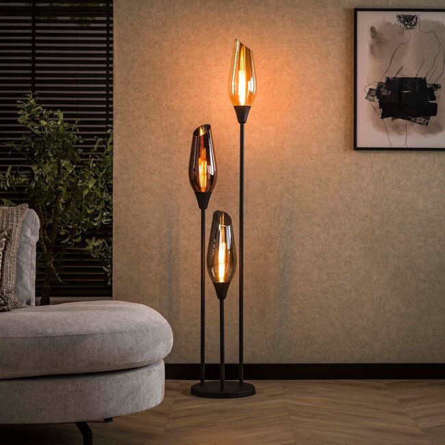 WoonStijl Vloerlamp cocoon mix glass