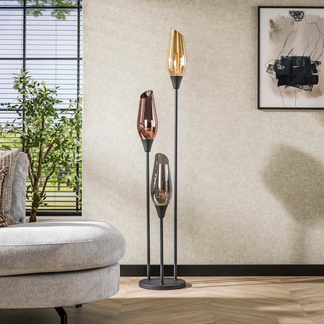 WoonStijl Vloerlamp cocoon mix glass