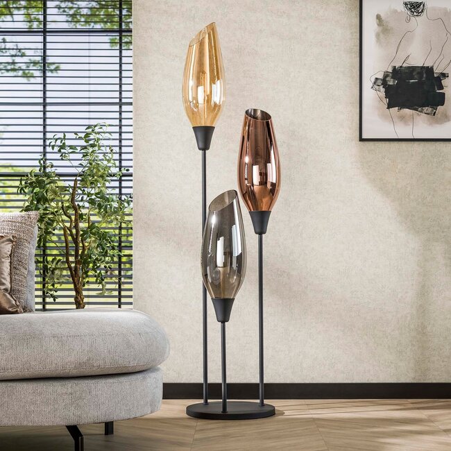 WoonStijl Vloerlamp cocoon XL mix glass
