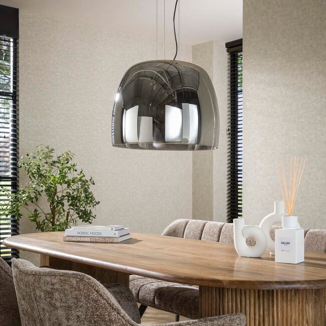 WoonStijl Hanglamp 1L drift XL glass Smoke
