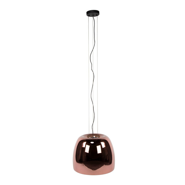 WoonStijl Hanglamp 1L drift XL glass Koper