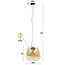 WoonStijl Hanglamp 1L drift XL glass Koper