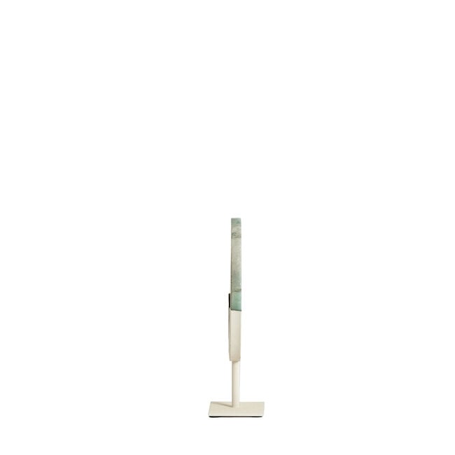 Light en Living Ornament op voet 25x10x35 cm GOUYA - Groen agaat en crème