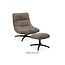 WoonMax Fauteuil + Hocker Foxton - Comfortabele Draaifauteuil in Movie Stof